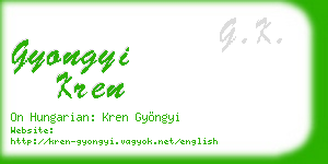 gyongyi kren business card